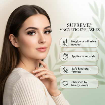 Supreme® Magnetic Eyelashes (Free Applicator)